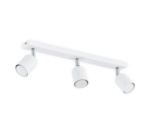 Potrójna biała listwa sufitowa Denis 3 - reflektorki