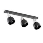 Potrójna czarna lampa sufitowa Feniks 3 - ruchome klosze