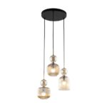 Potrójny zwis sufitowy Sophia Cognac 3 - TK Lighting - art deco