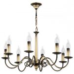 Rustykalny żyrandol do salonu Asti 8 - patyna