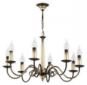 Rustykalny żyrandol do salonu Asti 8 - patyna