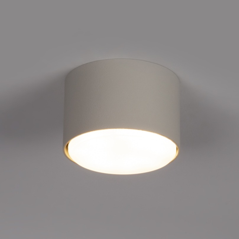 Spot sufitowy natynkowy Tubo S szary beż