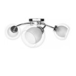 Srebrna lampa sufitowa Dexy 3 - szklane klosze