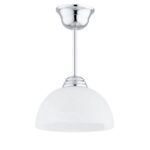 Srebrna lampa sufitowa do łazienki Frella - klasyczna