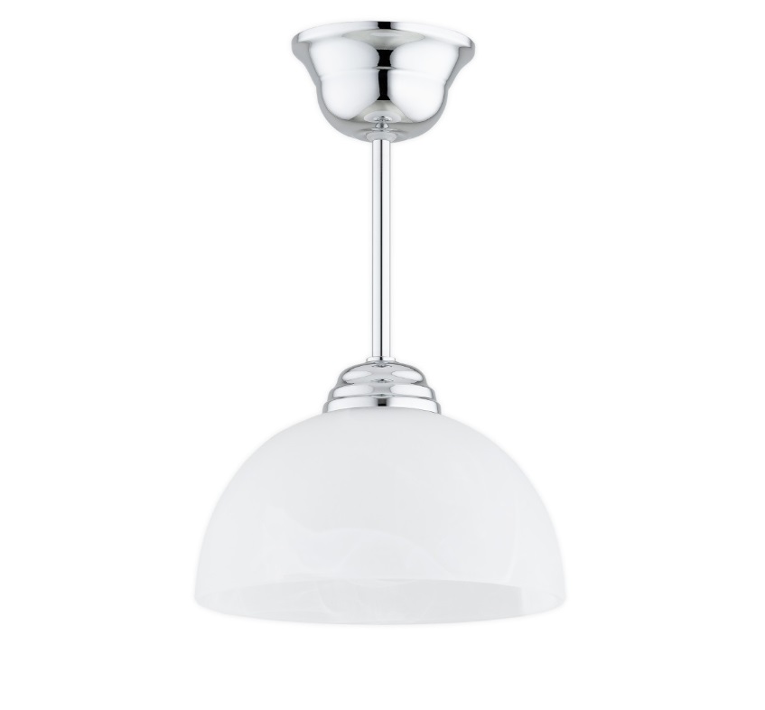 Srebrna lampa sufitowa do łazienki Frella - klasyczna