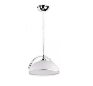 Srebrna lampa wisząca ze szkła Flex - klasyka