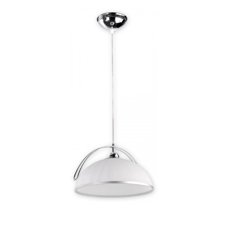 Srebrna lampa wisząca ze szkła Flex - klasyka