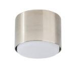 Srebrna tuba sufitowa natynkowa Tubo S - satyna