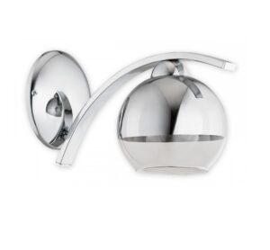 Srebrny kinkiet Leo - srebrna szklana kula