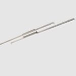 Srebrny nowoczesny kinkiet Odio z dwiema listwami LED