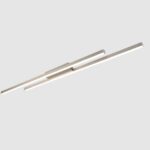 Srebrny nowoczesny plafon Odio z dwiema listwami LED