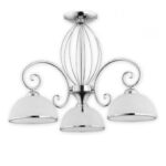 Srebrny żyrandol do małego salonu Indra 3 - klasyka