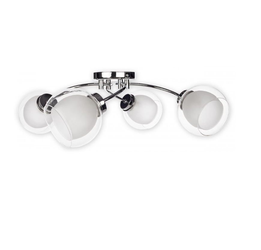 Srebrny żyrandol sufitowy Dexy 4 - klasyczny