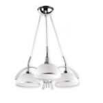 Srebrny żyrandol sufitowy Flex 3 - szkło