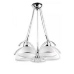 Srebrny żyrandol sufitowy Flex 5 - klasyczny