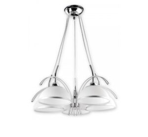 Srebrny żyrandol sufitowy Flex 5 - klasyczny