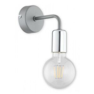 Szary kinkiet ścienny Pixi - na dekoracyjną żarówkę