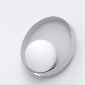 Szary okrągły kinkiet Kido - skandynawski