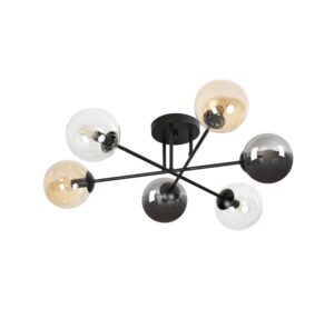 Szklana lampa sufitowa Brendi MIX B6 - do niskich pokojów