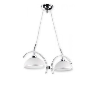 Szklany żyrandol klasyczny Flex 2 - srebro i chrom