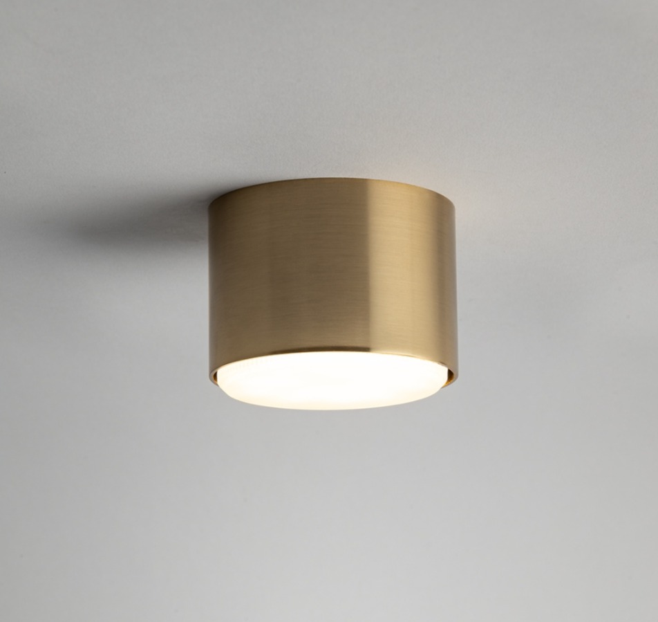 Złota tuba sufitowa natynkowa Tubo S - do salonu