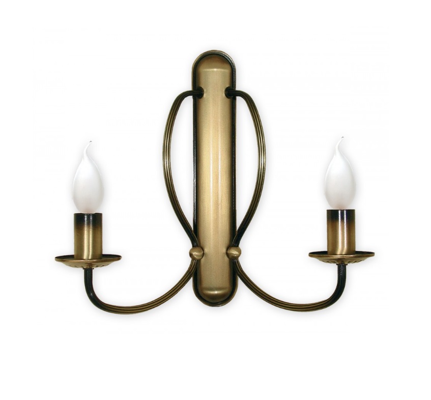 Złoty klasyczny kinkiet Korona 2 - świecznik