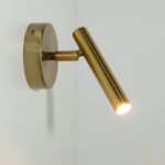 Złoty nowoczesny kinkiet Sopel - oświetlenie lustra