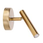 Złoty nowoczesny kinkiet Sopel - ruchomy klosz