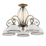 Złoty żyrandol do niskich pomieszczeń Indra 5 - klasyczny