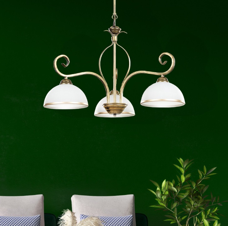 Złoty żyrandol do sypialni i pokoju Wivara 3 - klasyczny