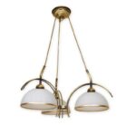 Złoty żyrandol klasyczny Flex 3 - szklany