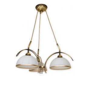 Złoty żyrandol klasyczny Flex 3 - szklany
