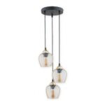 Zwis 3-punktowy nad stół Margo 3 - czarno-złoty