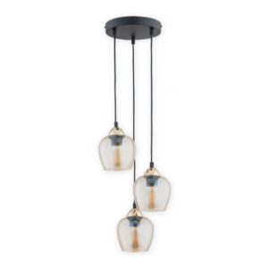 Zwis 3-punktowy nad stół Margo 3 - czarno-złoty