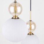 Zwis sufitowy Sophia Cognac White 3 - nad stół w kuchni