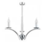 Żyrandol srebrny Kapra 3 - modern classic