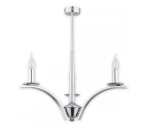 Żyrandol srebrny Kapra 3 - modern classic