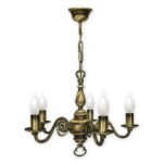 Żyrandol świecznikowy Cereus 5 patyna - 5 żarówek