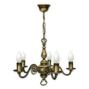 Żyrandol świecznikowy Cereus 5 patyna - 5 żarówek