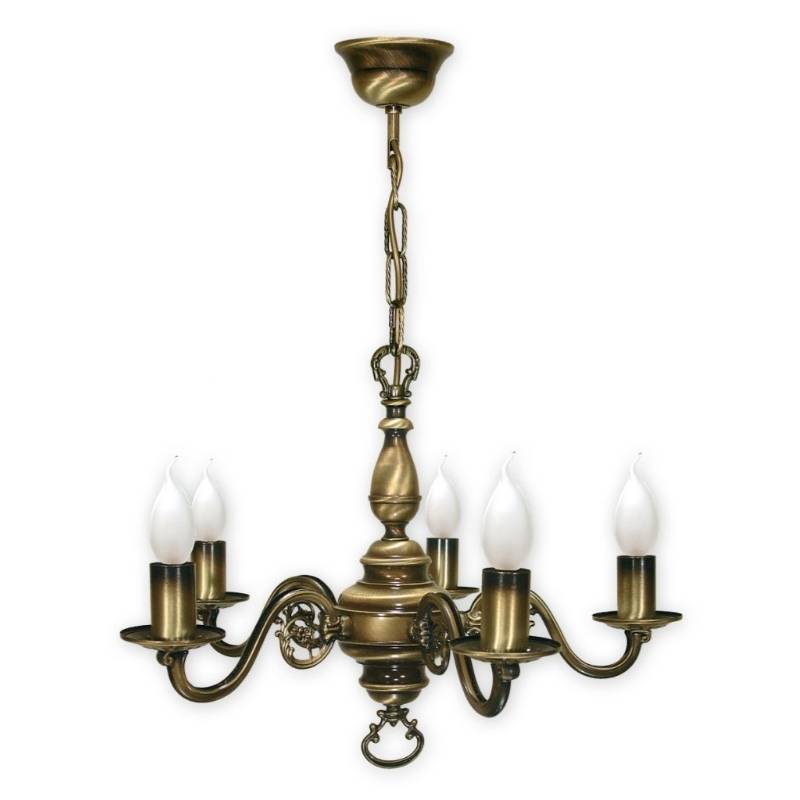 Żyrandol świecznikowy Cereus 5 patyna - 5 żarówek