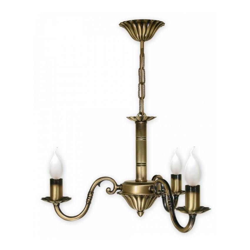 Żyrandol świecznikowy Prima 3 patyna - ozdobna podsufitka
