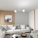 Asymetryczna biała lampa sufitowa Hermes 2 - 2-punktowa