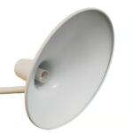 Beżowa lampa podłogowa Darci - metalowa z regulowanym kloszem