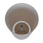 Beżowa lampa stojąca Izara 110 - lniana tkanina