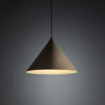 Beżowa lampa stożek wisząca Cono M TK 26 cm - pojedynczy zwis