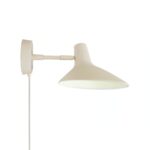 Beżowy metalowy kinkiet Darci z krótkim regulowanym ramieniem - skandynawski