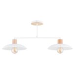 Biała lampa sufitowa Kobe 2 - dwa metalowe klosze - nowoczesna