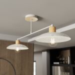 Biała lampa sufitowa Kobe 2 - perforowane metalowe klosze