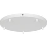 Biała okrągła podsufitka Luana 40 cm - do lamp nad stół i wsypę