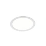 Białe oczko wpuszczane LED Manacor 18 cm okrągłe płaskie - metalowe